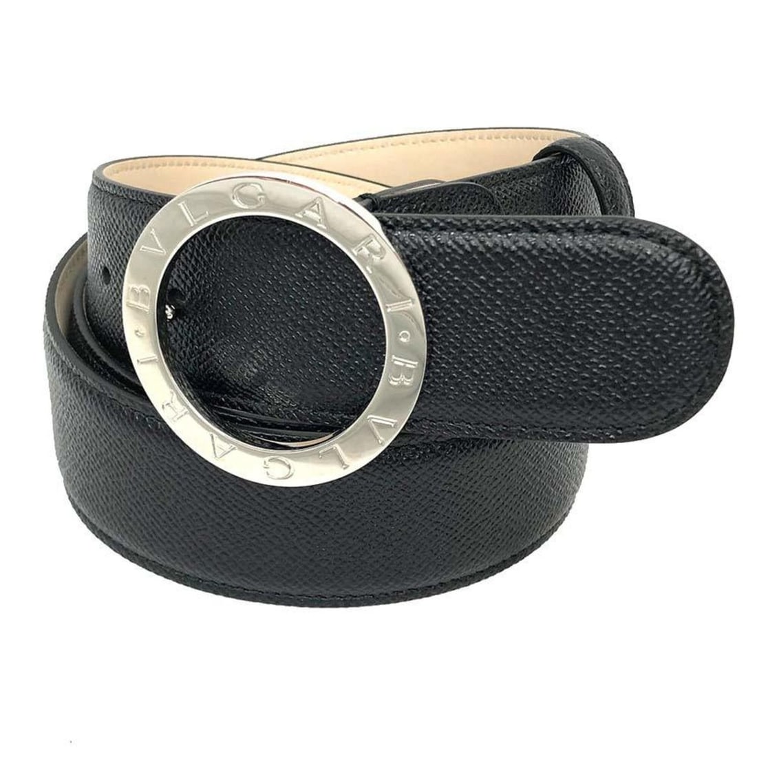 BVLGARI 39341 Belt, Bulgari Man B-zero1, Black with Silver Buckle, Size 110/44, BB Men's: --- Catalog ---Category: SizeLength: 105cm - 115cm / 41.33'' - 45.27''Category: DesignType: Standard beltColor: Black, SilverGender: MenMaterial (Strap): Leather Category: GeneralBrand: BvlgariCountry