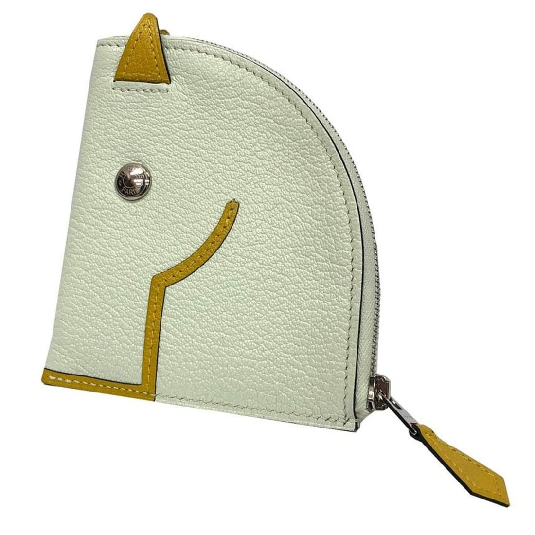 HERMES Coin Case Paddock Wallet Vert Fizz x Cumin Chevre Mysore U Stamp 2022 Horse: --- Catalog ---Category: SizeSize (HxWxD): 12cm x 10cm x 1.5cm / 4.72'' x 3.93'' x 0.59''Category: DesignType: Coin purse/coin caseColor: GreenGender: WomenMaterial: Chevre myzore leather Category: Ge