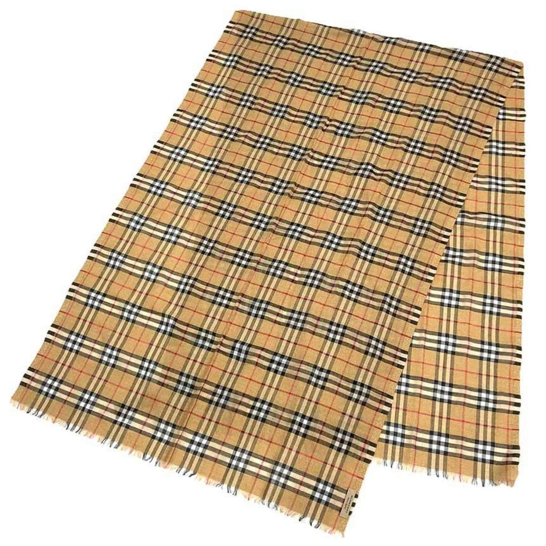 BURBERRY Burberry Check Scarf Shawl Beige (1 of 4)