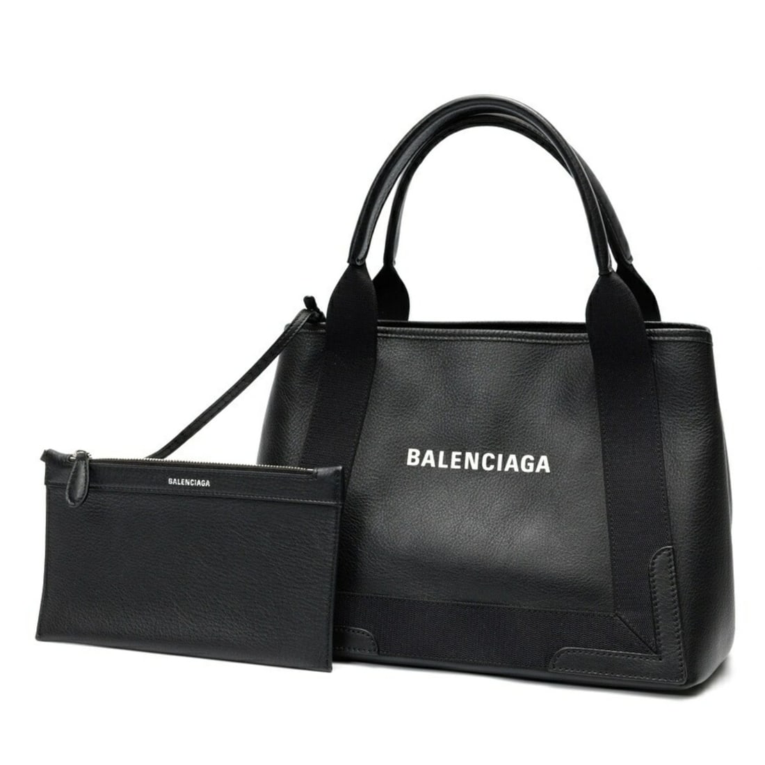 Balenciaga Navy Cabas S Tote Bag 339933, Embossed Leather, Black (1 of 7)