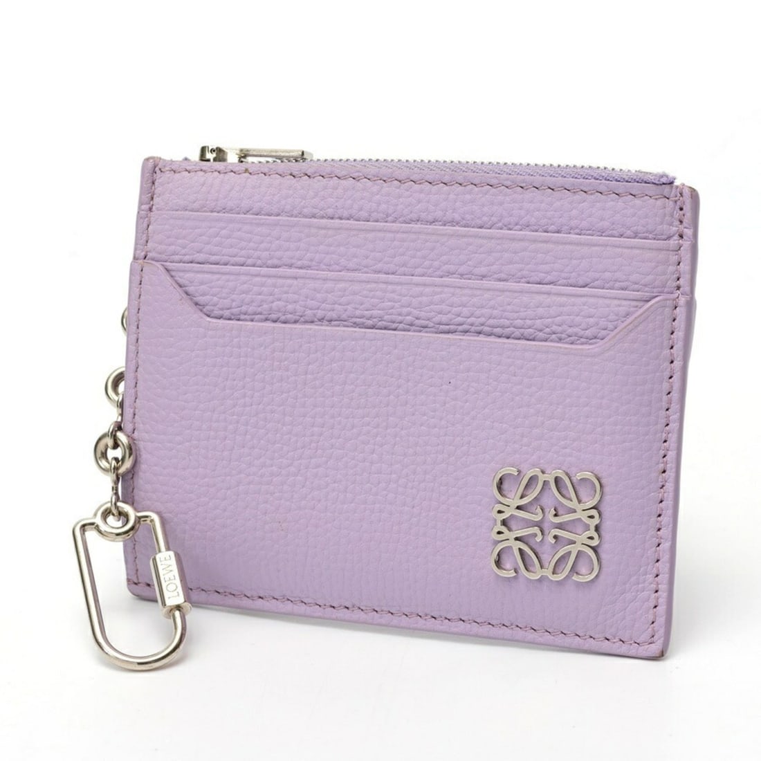 Loewe Anagram Square Coin Card Holder Case, Leather, Lavender: --- Catalog ---Category: SizeSize (HxWxD): 8.5cm x 10.5cm / 3.34'' x 4.13''Category: DesignType: Coin purse/coin caseColor: PurpleGender: WomenMaterial: Leather Category: GeneralBrand: LoeweCountry of