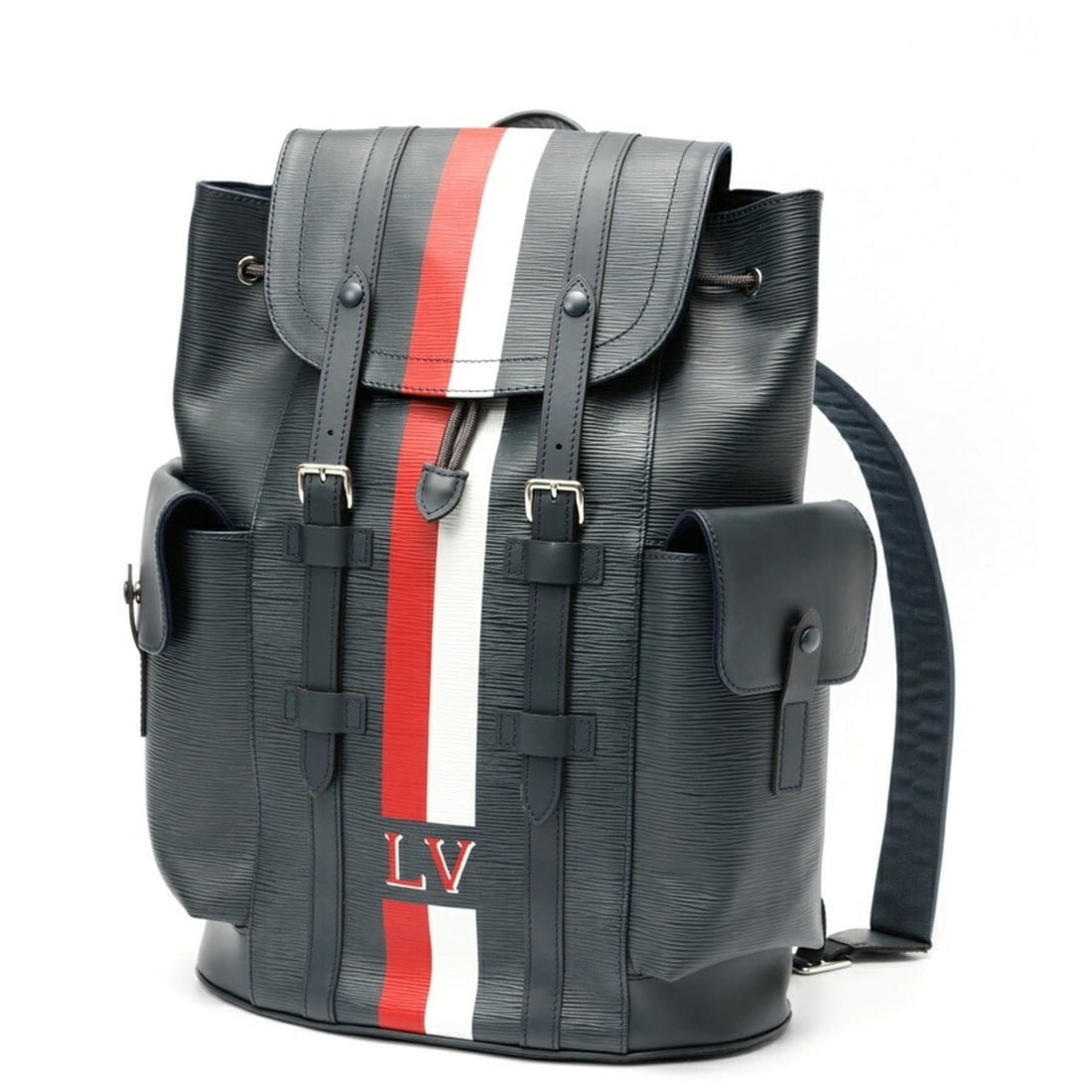 Louis Vuitton Christopher PM Backpack M50861, Epi Leather, Navy: --- Catalog ---Category: SizeSize (HxWxD): 44cm x 34cm x 12.5cm / 17.32'' x 13.38'' x 4.92''Category: DesignType: BackpackColor: NavyGender: MenMaterial: Epi leather Category: GeneralMPN: M50861Brand: