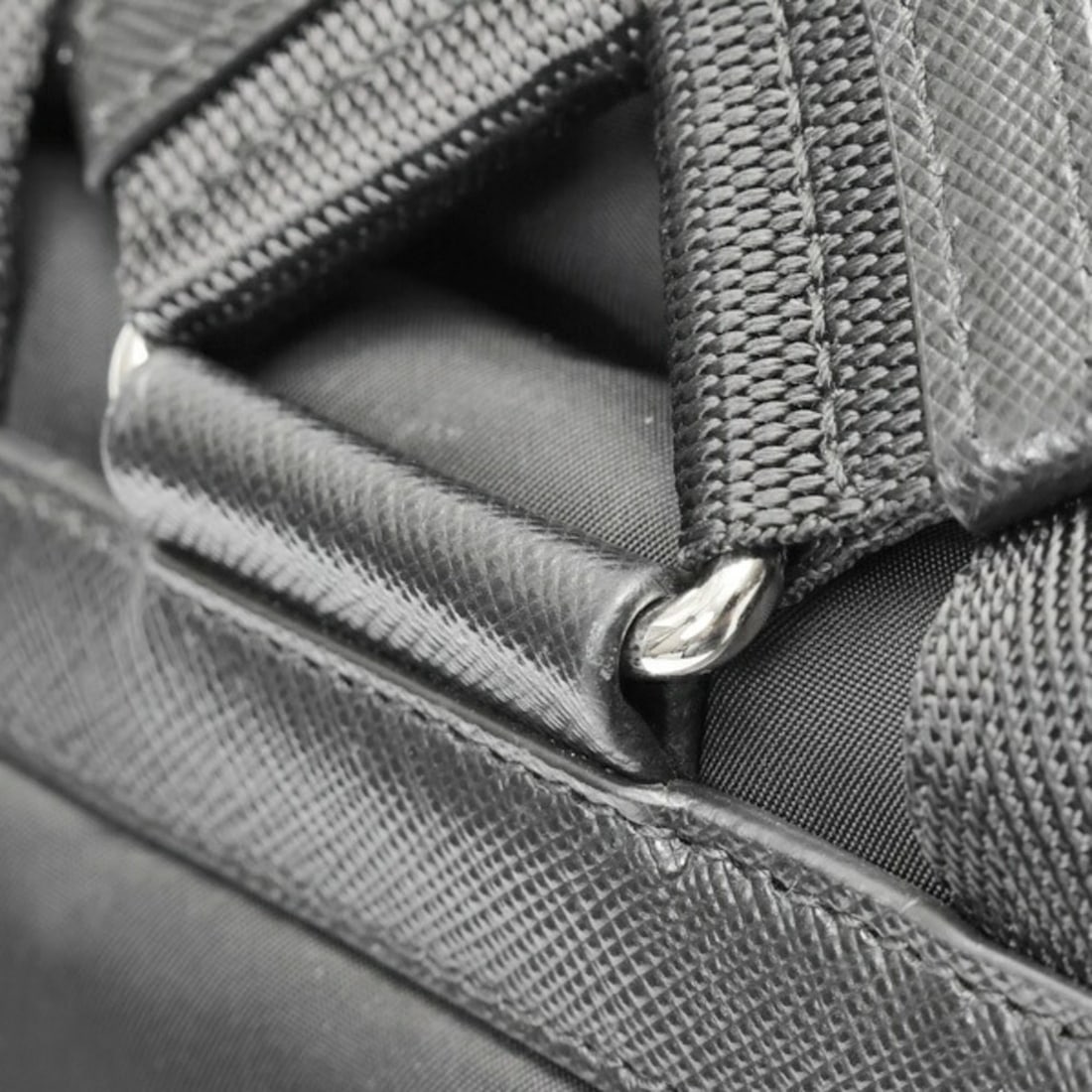 Prada Nylon Backpack Rucksack 1BZ039 Black - 6