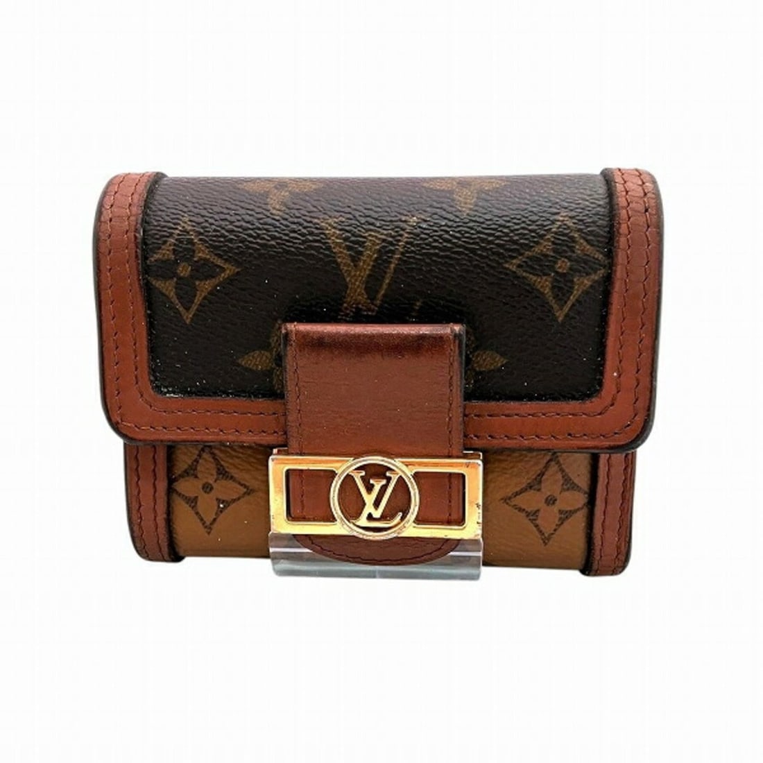Louis Vuitton Monogram Reverse Portefeuille Dauphine Compact M68725 Tri-fold Wallet for Men and: --- Catalog ---Category: SizeSize (HxWxD): 9.5cm x 12cm x 3cm / 3.74'' x 4.72'' x 1.18''Category: DesignType: Wallet (tri-fold)Color: BrownGender: Men,WomenMaterial: Leather Category: GeneralLine: Mon