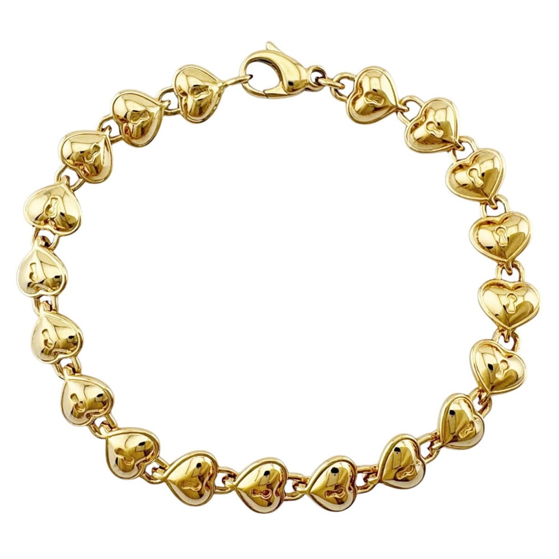 Tiffany & Co. Bracelet, 18K Yellow Gold, Women's, Heart Lock Design: --- Catalog ---Category: SizeLength: 18cm / 7.08''Category: DesignType: Charm braceletColor: Yellow goldGender: WomenMaterial: Yellow gold (18K)Category: GeneralBrand: Tiffany--- Item List ---Section:
