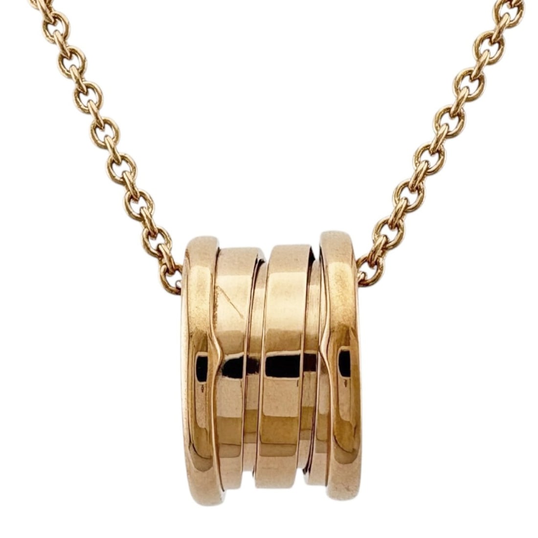 Bulgari B-zero.1 Necklace, 18K Pink Gold, Women's BVLGARI: --- Catalog ---Category: SizePendant Size: 15mm x 9.5mm / 0.59'' x 0.37''Neck Circumference: 46 cm / 18.11''Category: DesignColor: Pink goldGender: WomenMaterial: Pink gold (18K)Necklace Type: Necklac