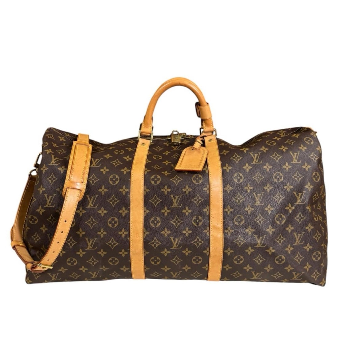 Louis Vuitton Keepall Bandoulière 60 Monogram Shoulder Bag, Canvas M41412 Brown, Men's/Women's,: --- Catalog ---Category: SizeSize (HxWxD): 32cm x 60cm x 25cm / 12.59'' x 23.62'' x 9.84''Category: DesignType: Shoulder bagColor: BrownGender: Men,WomenMaterial: Monogram , Canvas Category: GeneralMP
