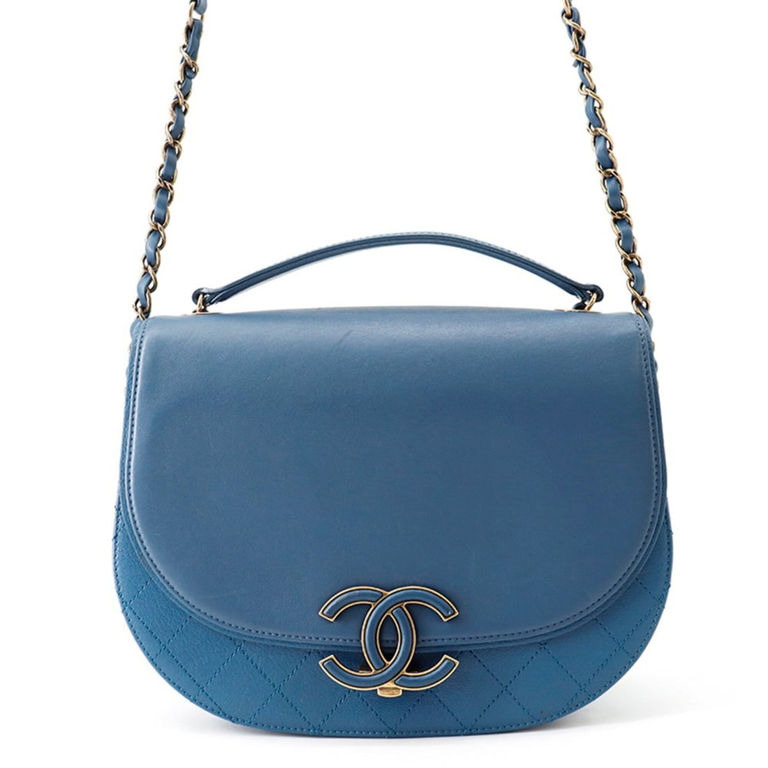 Chanel Chain Shoulder Bag Coco Curve Calfskin A93460 CHANEL Handbag 2-way: --- Catalog ---Category: SizeSize (HxWxD): 18cm x 25cm x 7cm / 7.08'' x 9.84'' x 2.75''Category: DesignType: Handbag, Shoulder bagColor: BlueGender: WomenCategory: GeneralMPN: A93460Brand: ChanelCount