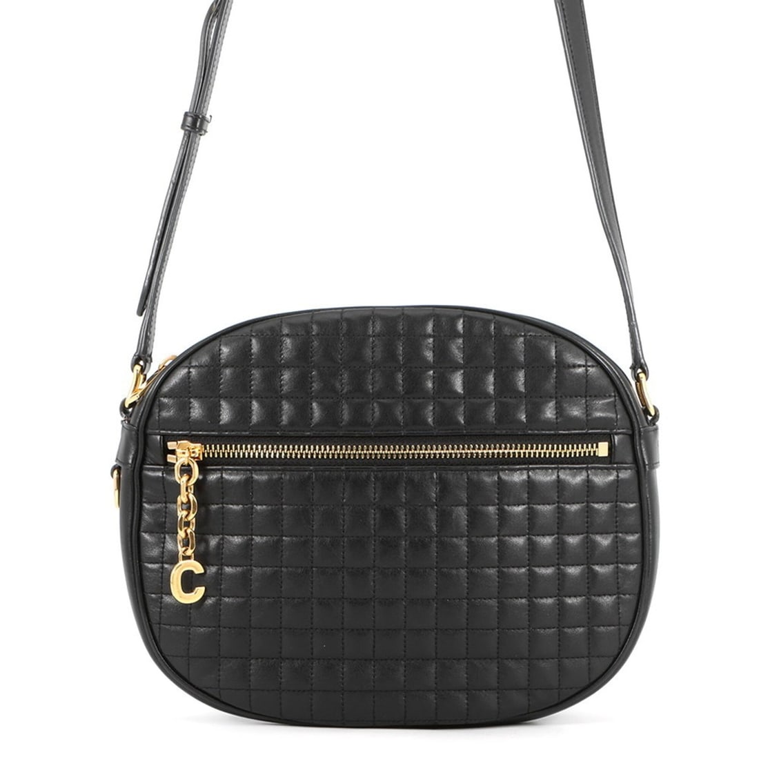 Celine Shoulder Bag C Charm Camera Medium Leather 188353 CELINE Black Handbag (1 of 17)