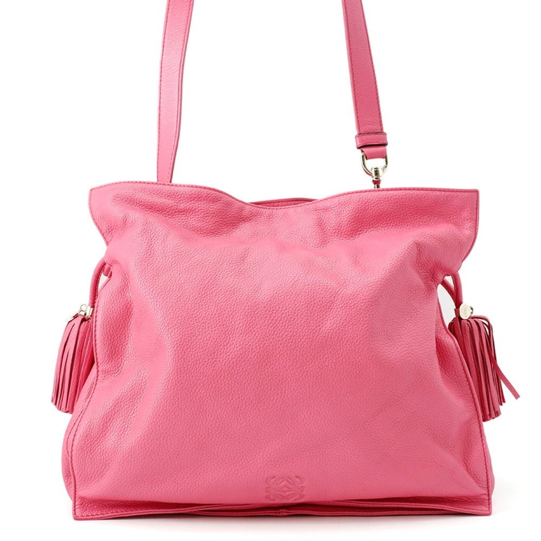 Loewe Flamenco Leather Shoulder Bag A411FC1XBF 2-way Handbag LOEWE: --- Catalog ---Category: SizeSize (HxWxD): 30.5cm x 31cm x 9.5cm / 12'' x 12.2'' x 3.74''Category: DesignType: Handbag, Shoulder bagColor: PinkGender: WomenMaterial: Leather Category: GeneralBrand: Lo
