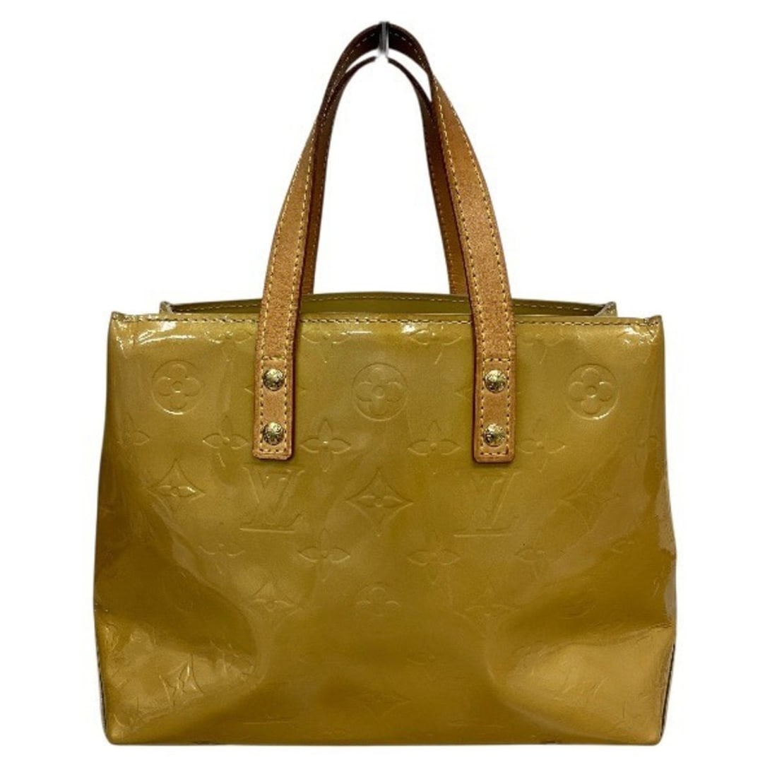 Louis Vuitton Monogram Vernis Lead PM M91144 Mini Handbag Tote Bag for Women: --- Catalog ---Category: SizeSize (HxWxD): 18cm x 23cm x 10cm / 7.08'' x 9.05'' x 3.93''Category: DesignType: Handbag, Tote bagColor: YellowGender: WomenMaterial: Leather Leather/Fur Type: Enamel Leat