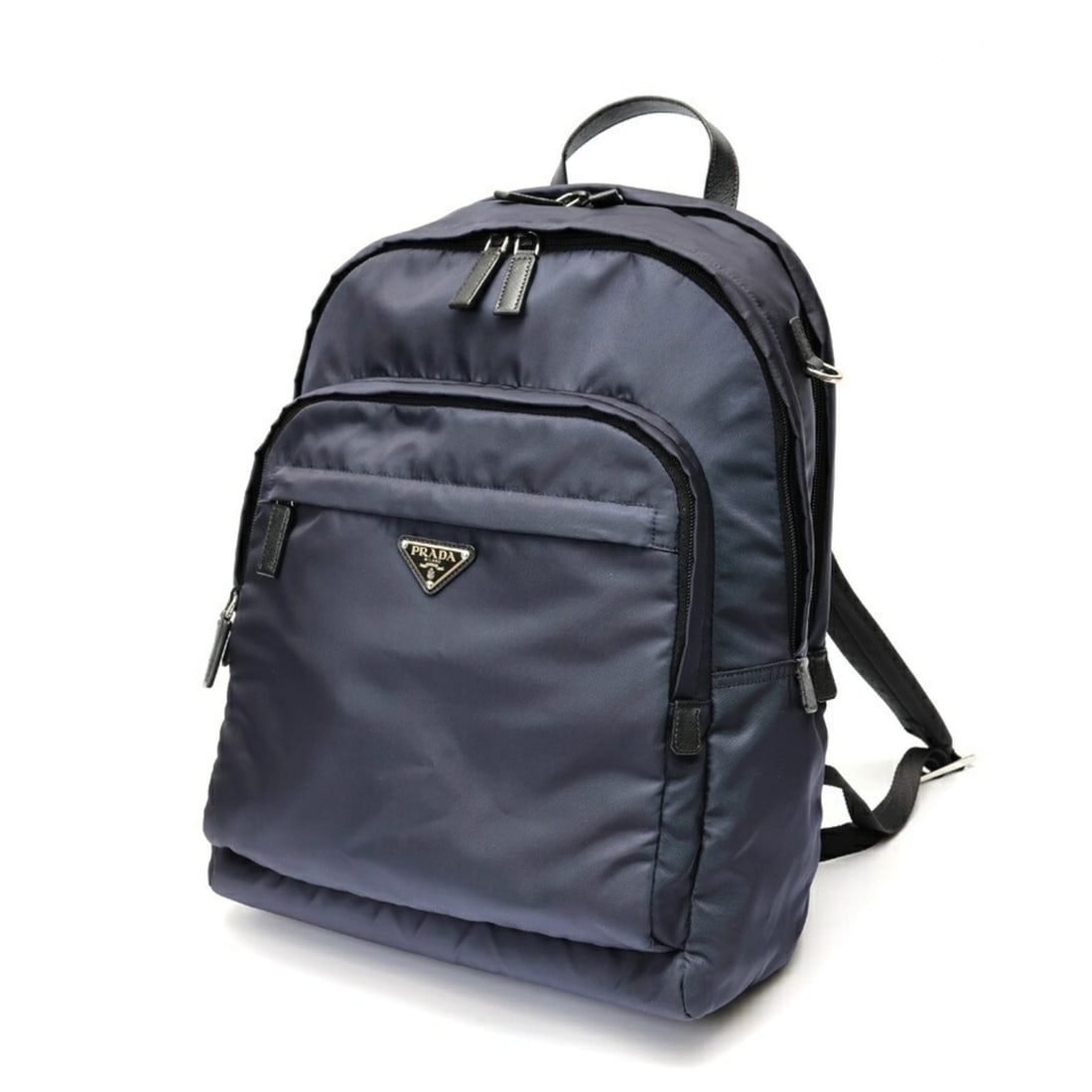 Prada Nylon x Saffiano Leather Backpack 2VZ048 - Nylon, Navy: --- Catalog ---Category: SizeSize (HxWxD): 43.5cm x 31cm x 20cm / 17.12'' x 12.2'' x 7.87''Category: DesignType: BackpackColor: NavyGender: Men,WomenMaterial: Nylon Category: GeneralBrand: