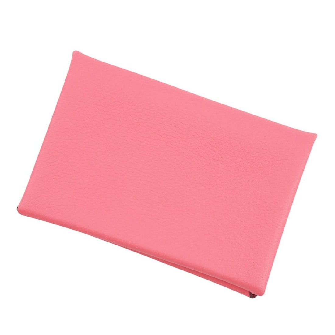 Hermes Calvi business card holder/card case, Rose Azalee, Evercolor, Z stamp. (HERMES holder, Calvi,: --- Catalog ---Category: DesignType: Card caseColor: Rose azaleeGender: WomenCategory: GeneralBrand: HermesCountry of Origin: FranceCategory: Physical PropertiesSize (HxWxD): 7cm x 10.5cm / 2.75'' x 4