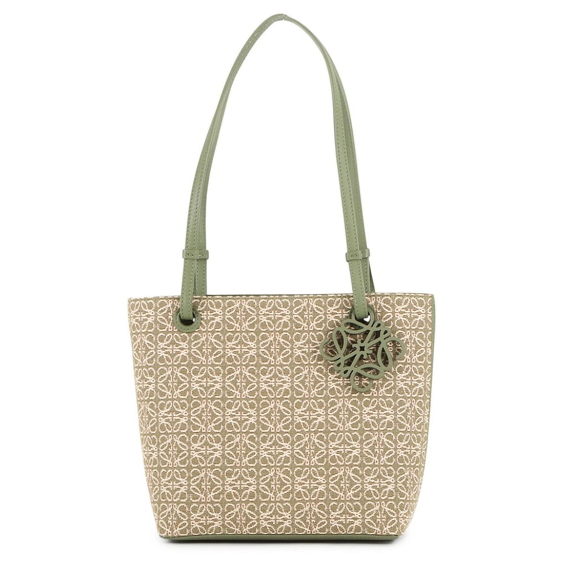 Loewe Anagram Square Tote Bag, Canvas Leather A933C05X01, LOEWE Handbag, White, Handbag (1 of 16)