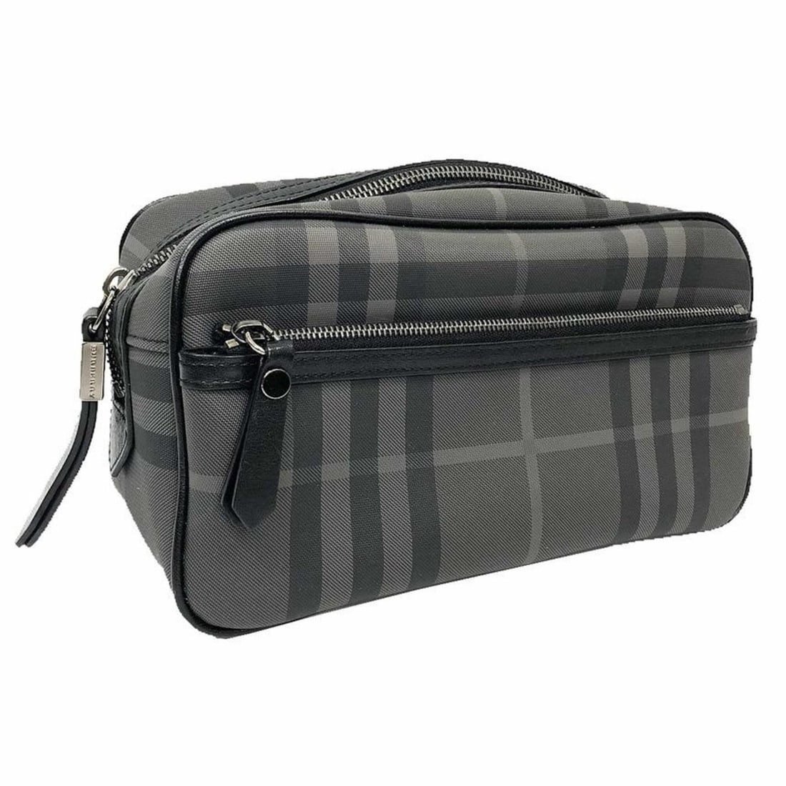 Burberry BURBERRY Men's PVC Clutch Bag, Black Check, 3801397-PCLE-0010T: --- Catalog ---Category: SizeSize (HxWxD): 13cm x 25cm x 10cm / 5.11'' x 9.84'' x 3.93''Category: DesignType: PouchColor: Black, Charcoal grayGender: Women,MenMaterial: PVC Category: GeneralBrand: