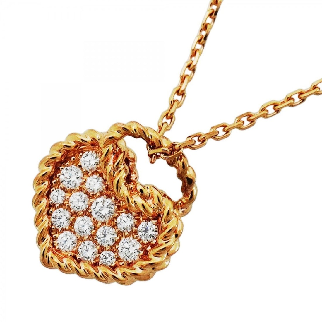 Cartier Torta Heart Pavé Necklace, 18K Pink Gold, Diamonds, Women's: --- Catalog ---Category: SizePendant Size: 11.2mm x 10.4mm / 0.44'' x 0.4''Neck Circumference: 38 cm - 41 cm / 14.96'' - 16.14''Category: DesignStone: DiamondGender: WomenMaterial: Pink gold (18K)Neck