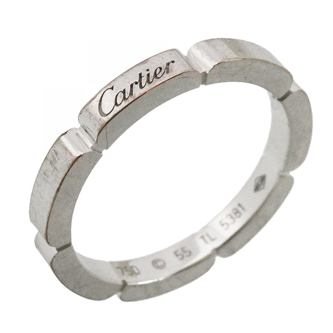 Cartier Maillon Panthère Ring, 18K White Gold, Size #55, Men's: --- Catalog ---Category: SizeUS Size: 7.5Brand Size: 55Category: DesignType: Band ringGender: MenMaterial: White gold (18K)Category: GeneralBrand: Cartier--- Item List ---Section: ConditionRanking: Ra