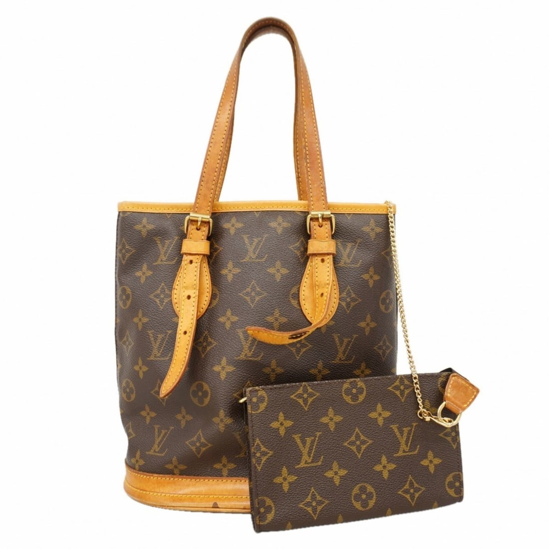 Louis Vuitton Monogram Bucket PM Tote Bag M42238 Brown (Women's) (1 of 12)