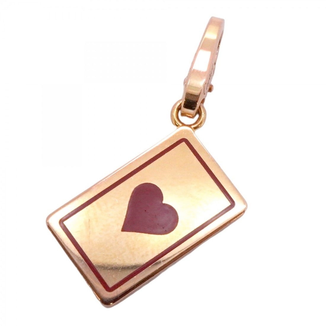 Cartier Pendant Top, Playing Card Heart, 18K Pink Gold, Red, Ladies: --- Catalog ---Category: SizePendant Size: 15.9mm x 10mm / 0.62'' x 0.39''Category: DesignColor: Red colorGender: WomenMaterial: Pink gold (18K)Necklace Type: PendantCategory: GeneralBrand: Cartier---