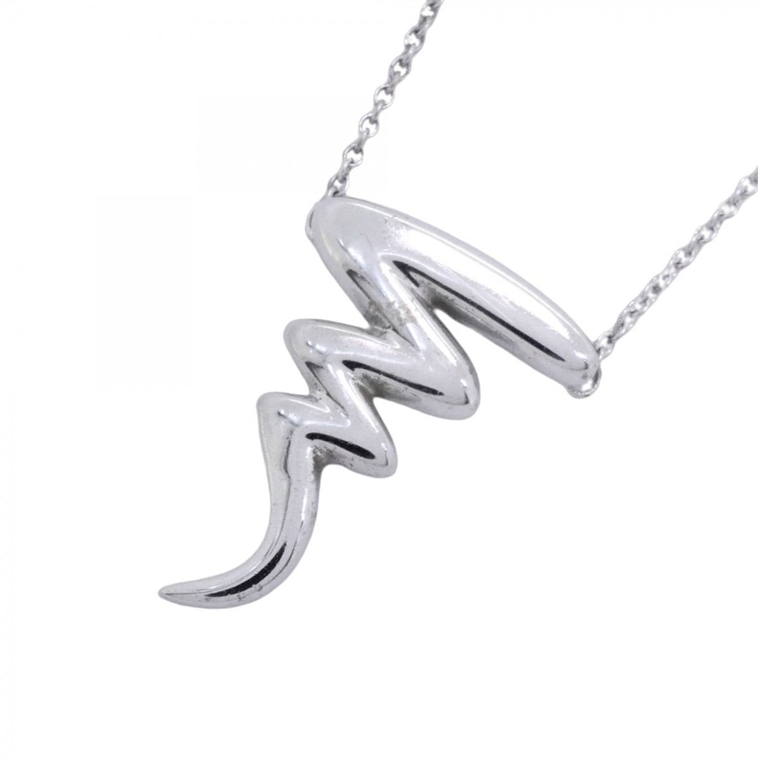 Tiffany & Co. Scribble Necklace, Sterling Silver 925, Women's: --- Catalog ---Category: SizePendant Size: 20.8mm x 15.5mm / 0.81'' x 0.61''Neck Circumference: 42.5 cm / 16.73''Category: DesignGender: WomenMaterial: Silver 925Necklace Type: NecklaceCategory: Gener