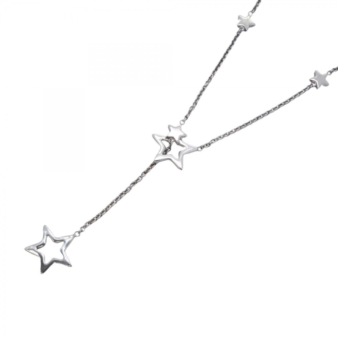 Tiffany & Co. Starlink Lariat Necklace, Sterling Silver 925, Women's: --- Catalog ---Category: SizeNeck Circumference: 49 cm / 19.29''Category: DesignGender: WomenMaterial: Silver 925Necklace Type: NecklaceCategory: GeneralBrand: Tiffany--- Item List ---Section: Conditi