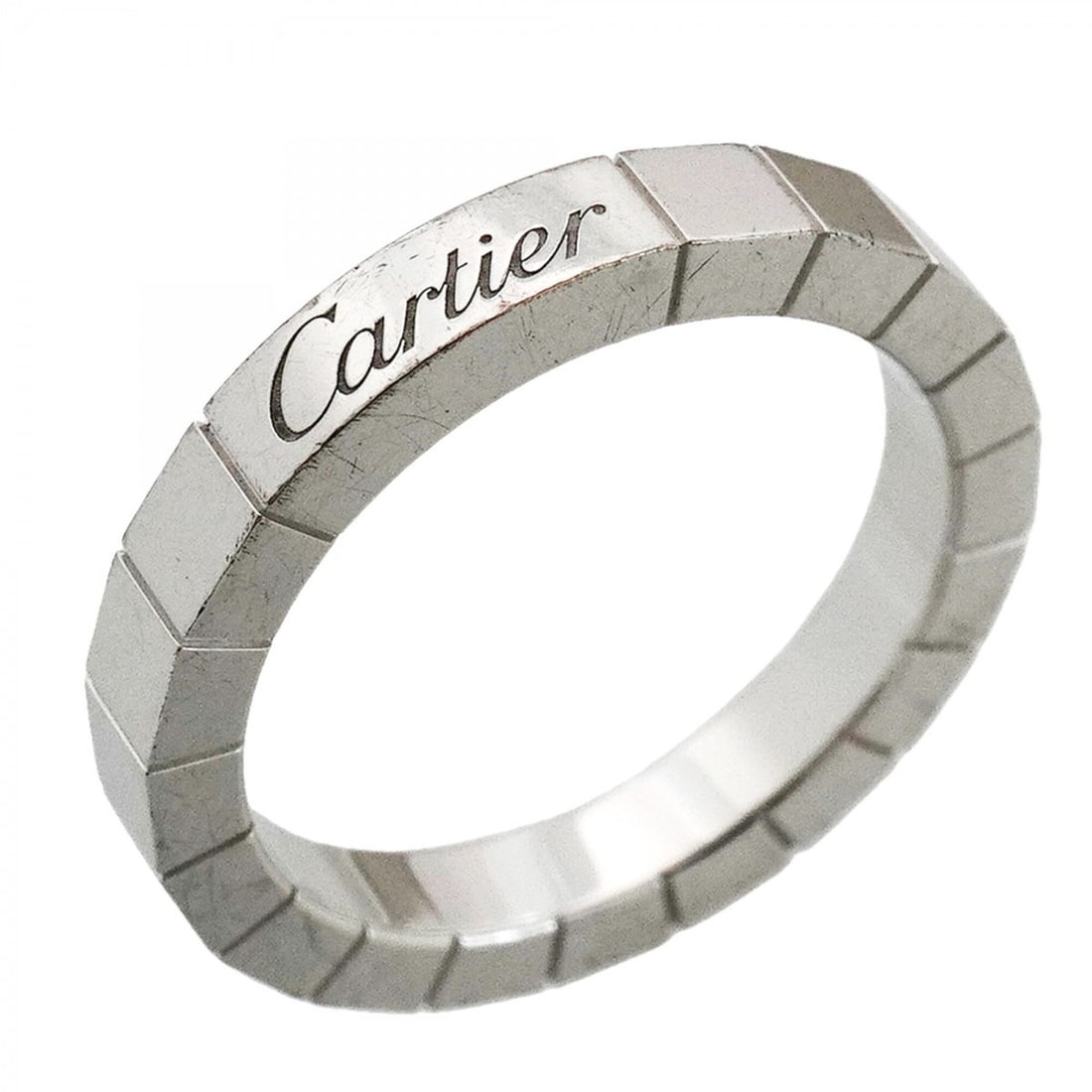 Cartier Lanieres Ring, 18K White Gold, Size 51, Ladies': --- Catalog ---Category: SizeUS Size: 6Brand Size: 51Category: DesignType: Band ringGender: WomenMaterial: White gold (18K)Category: GeneralBrand: Cartier--- Item List ---Section: ConditionRanking: Ra