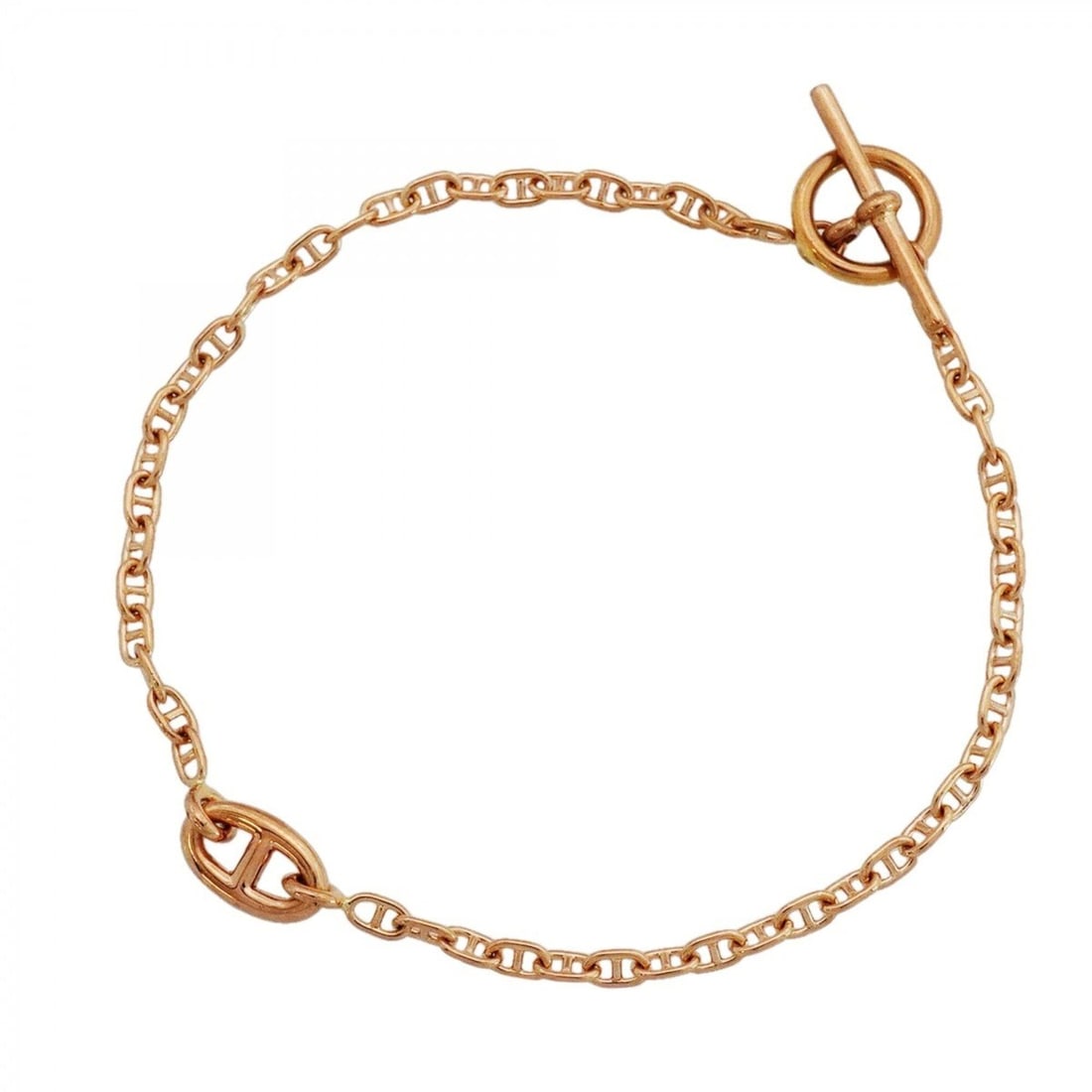 Hermes Chaine d'Ancre New Farandole TPM Bracelet, 18KPG Pink Gold, Women's (1 of 8)