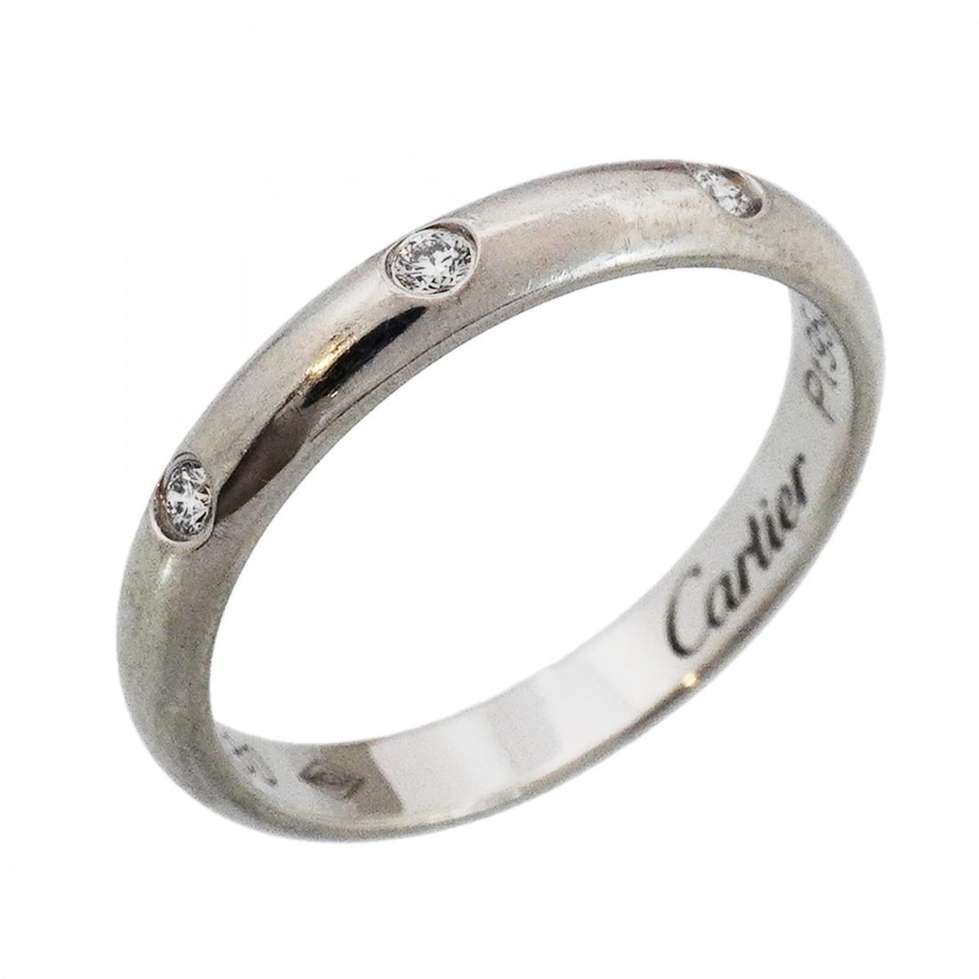 Cartier Classic 3PD Platinum Ring, Pt950, Diamond, Size 46, Ladies' Ring: --- Catalog ---Category: SizeUS Size: 3.5Brand Size: 46Category: DesignType: Band ringStone: DiamondGender: WomenMaterial: Platinum 950Category: GeneralBrand: Cartier--- Item List ---Section: Conditio