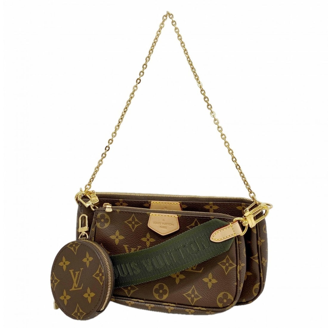 Louis Vuitton Monogram Multipochette Accessoires Handbag M44813 Khaki 2-way bag for women P2895248: --- Catalog ---Category: SizeSize (HxWxD): 13cm x 23.5cm x 4cm / 5.11'' x 9.25'' x 1.57''Category: DesignType: HandbagColor: KhakiGender: WomenCategory: GeneralMPN: M44813Brand: Louis Vuitton--- Item 