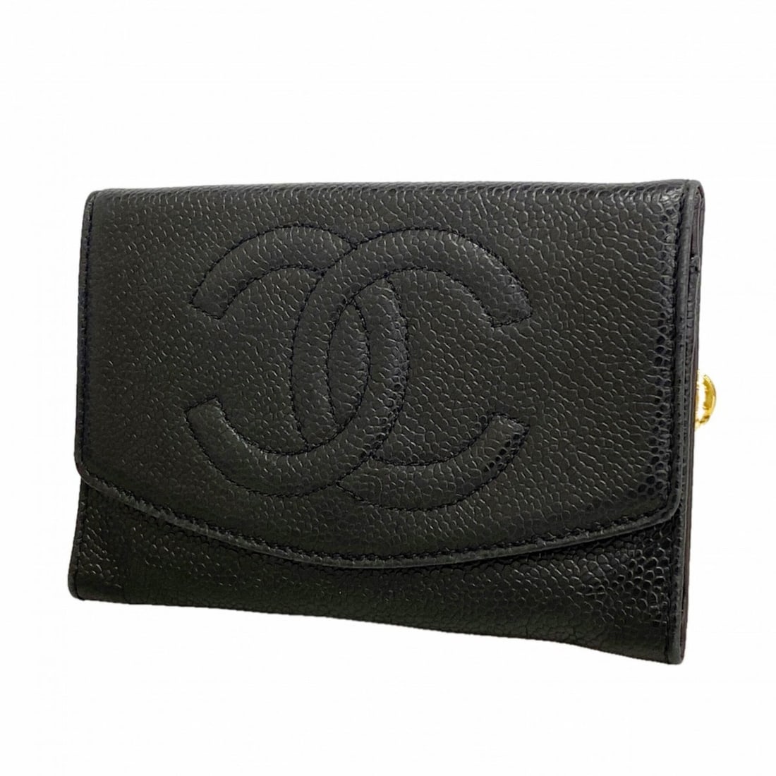 Chanel wallet, caviar leather, black, women's, P2884976: --- Catalog ---Category: SizeSize (HxWxD): 10cm x 15cm x 1.5cm / 3.93'' x 5.9'' x 0.59''Category: DesignType: Wallet (bi-fold)Color: BlackGender: WomenMaterial: Grained Calfskin Category: GeneralBrand