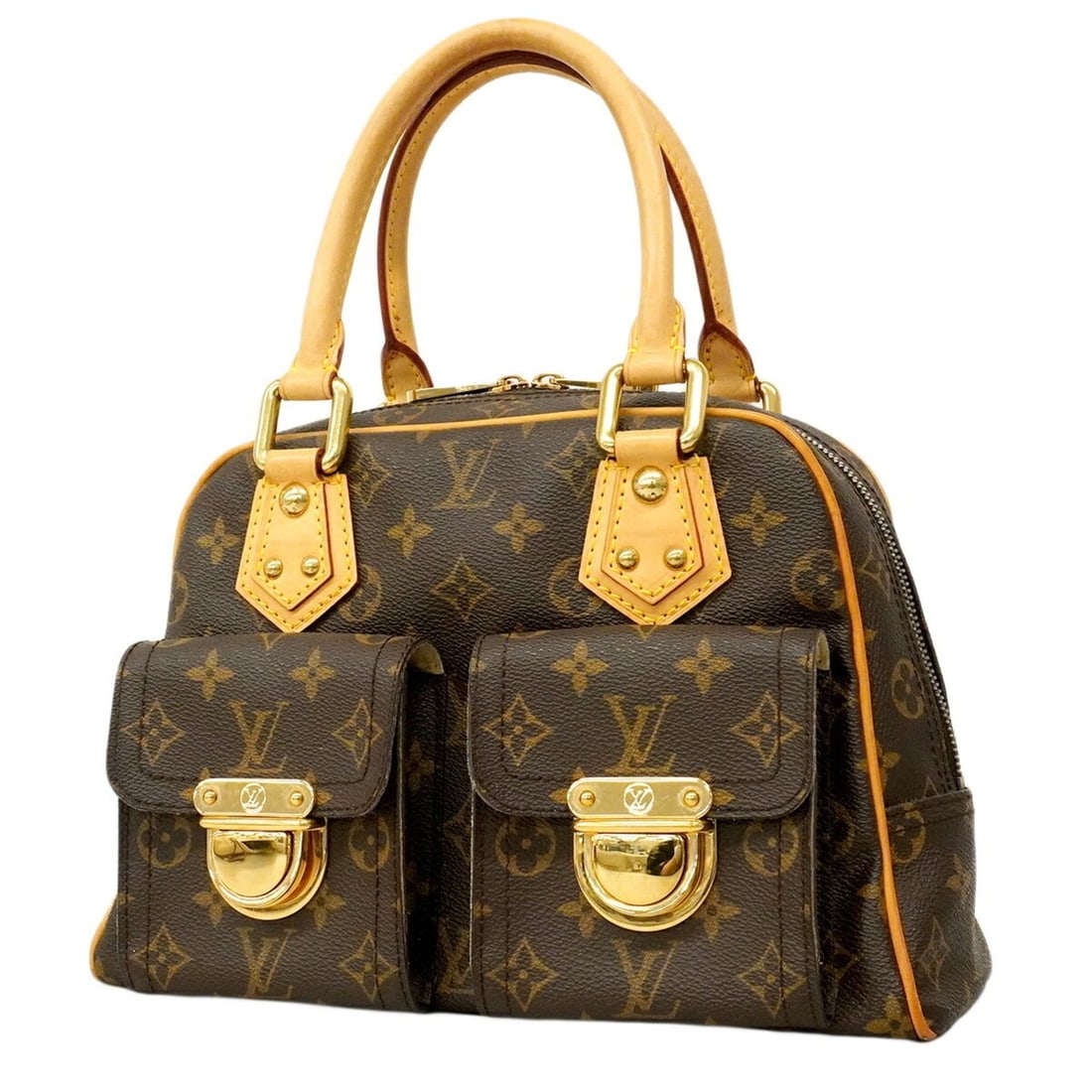 Louis Vuitton handbag, Monogram Manhattan PM, M40026, brown, women's, OP004603 (1 of 14)