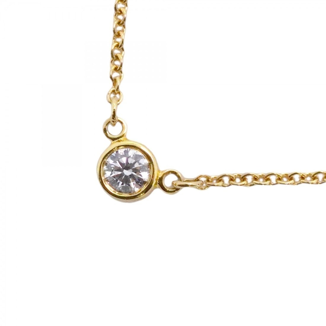 Tiffany & Co. By the Yard Necklace, 1PD (18K Yellow Gold) Diamond, Women's: --- Catalog ---Category: SizePendant Size: 4.2mm x 3.8mm / 0.16'' x 0.14''Neck Circumference: 41.5 cm / 16.33''Category: DesignStone: DiamondGender: WomenMaterial: Yellow gold (18K)Necklace Type: Neck