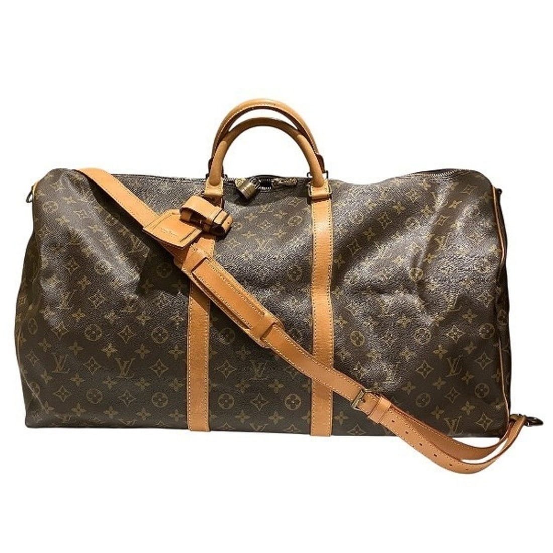 Louis Vuitton Monogram Keepall Bandoulière 60 M41412 Handbag Travel Bag for Men and Women: --- Catalog ---Category: SizeSize (HxWxD): 32cm x 60cm x 26cm / 12.59'' x 23.62'' x 10.23''Category: DesignType: HandbagColor: BrownGender: Men,WomenMaterial: Monogram Category: GeneralMPN: M41412Bran
