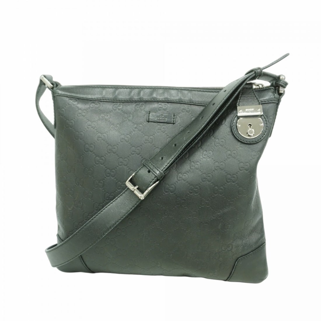 Gucci Shoulder Bag, Guccissima 148476, Leather, Black, Women's: --- Catalog ---Category: SizeSize (HxWxD): 32cm x 36cm x 3cm / 12.59'' x 14.17'' x 1.18''Category: DesignType: Shoulder bagColor: BlackGender: WomenMaterial: Leather Hardware Color: SilverCategory: Ge