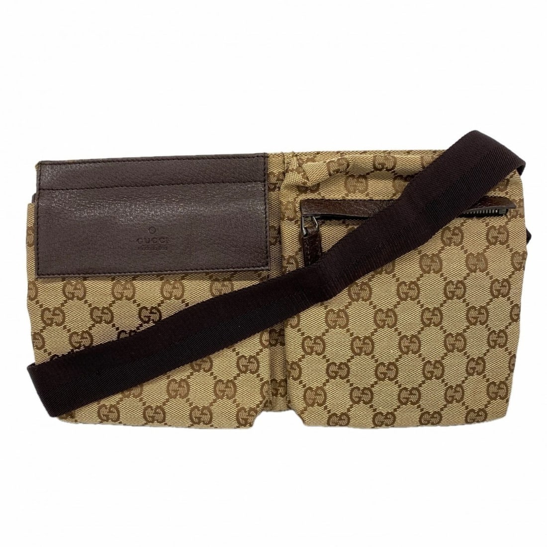 Gucci Bag/Waist Bag GG Canvas 28566 Beige Women's: --- Catalog ---Category: SizeSize (HxWxD): 16.5cm x 30cm x 2.5cm / 6.49'' x 11.81'' x 0.98''Category: DesignType: Fanny packColor: BeigeGender: WomenMaterial: Canvas Hardware Color: SilverCategory: Ge