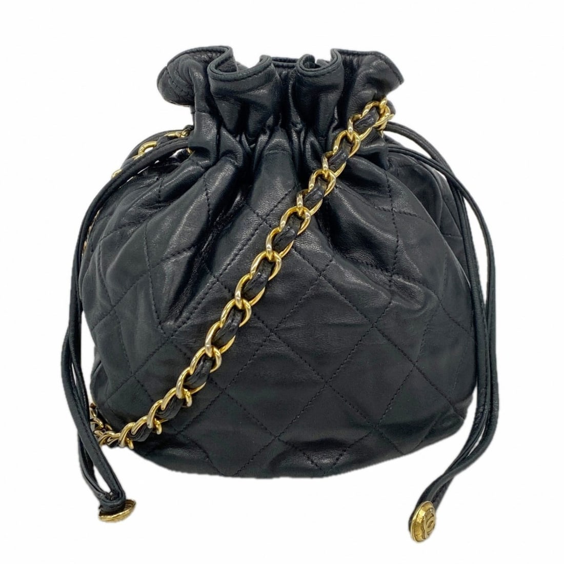 Chanel Matelassé Chain Shoulder Bag, Lambskin, Black, Women's (1 of 18)