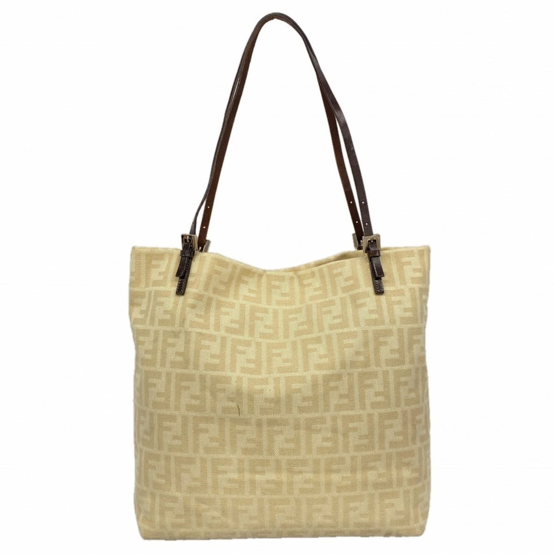 Fendi Zucca Canvas Tote Bag, Beige, Women's: --- Catalog ---Category: SizeSize (HxWxD): 32cm x 32cm x 10cm / 12.59'' x 12.59'' x 3.93''Category: DesignType: Tote bagColor: BeigeGender: WomenMaterial: Canvas Hardware Color: SilverCategory: Genera