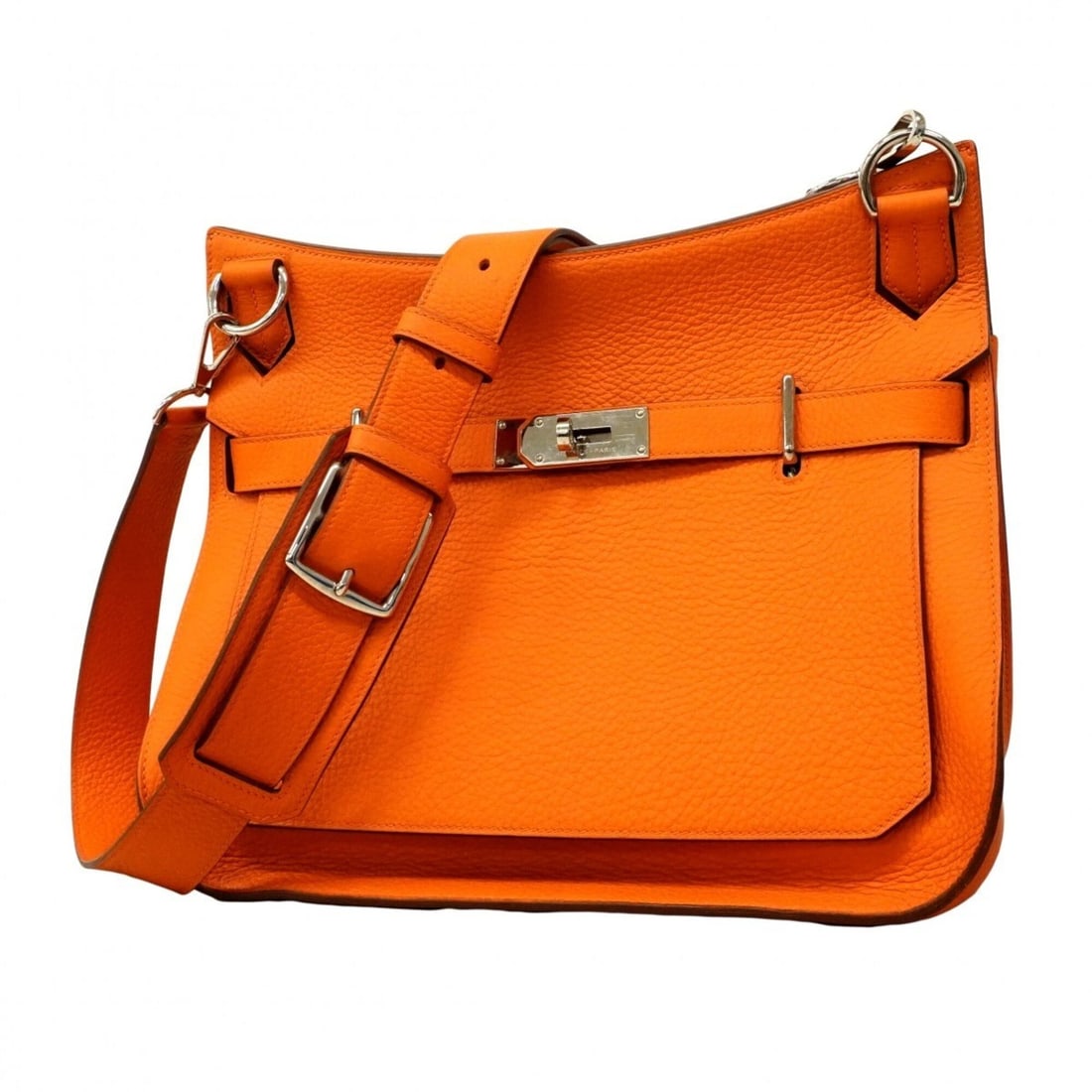 Hermes Jypsiere 34 Shoulder Bag, Taurillon Clemence Leather, Orange, ?O Stamp, Women's: --- Catalog ---Category: SizeSize (HxWxD): 28.5cm x 33cm x 15cm / 11.22'' x 12.99'' x 5.9''Category: DesignType: Shoulder bagColor: OrangeGender: WomenMaterial: Taurillon clemence leather Hardware Col