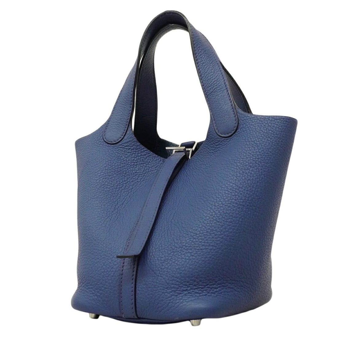 Hermes Picotin PM handbag, Taurillon Clemence leather, Blue Brighton, ?J stamp, ladies'. (1 of 11)