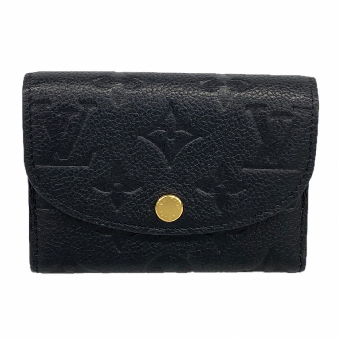 Louis Vuitton Business Card Holder/Card Case, Monogram Empreinte, Portemonnaie Rosalie, M81455, Noir: --- Catalog ---Category: DesignType: Card caseColor: NoirGender: WomenCategory: GeneralMPN: M81455Brand: Louis VuittonCategory: Physical PropertiesSize (HxWxD): 8cm x 11cm x 2cm / 3.14'' x 4.33'' x 0.