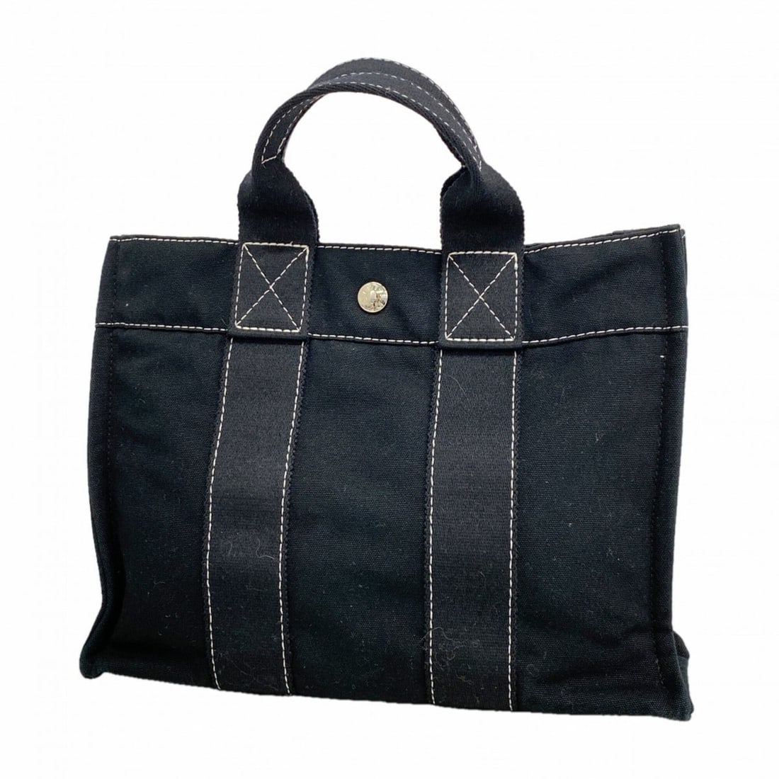 Hermes Deauville PM Canvas Handbag, Black, for Men and Women: --- Catalog ---Category: SizeSize (HxWxD): 22cm x 30cm x 8cm / 8.66'' x 11.81'' x 3.14''Category: DesignType: HandbagColor: BlackGender: Men,WomenMaterial: Canvas Hardware Color: SilverCategory: Gener