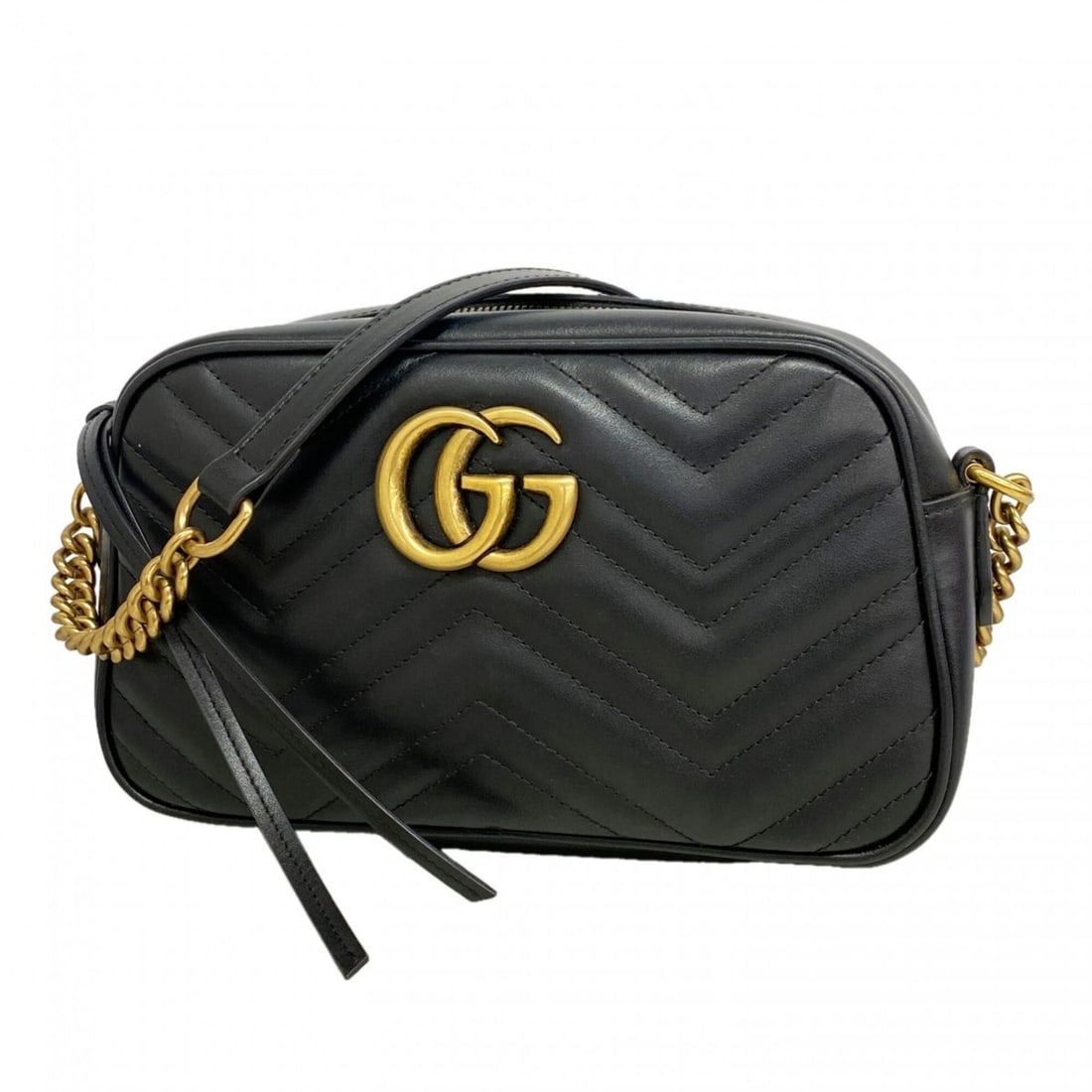 Gucci GG Marmont Shoulder Bag 447632 Leather Black Women's (1 of 13)