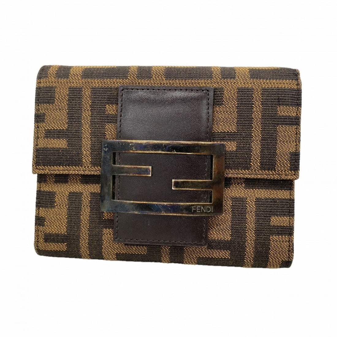 Fendi Tri-fold Wallet, Zucca Nylon Canvas, Brown, Women's: --- Catalog ---Category: SizeSize (HxWxD): 11cm x 13cm x 2cm / 4.33'' x 5.11'' x 0.78''Category: DesignType: Wallet (tri-fold)Color: BrownGender: WomenMaterial: Nylon canvas Category: GeneralBrand: Fe