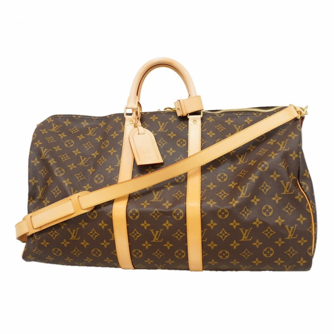 Louis Vuitton Bags - Boston Monogram Keepall Bandoulière 55 M41414 Brown Men's & Women's (1 of 13)