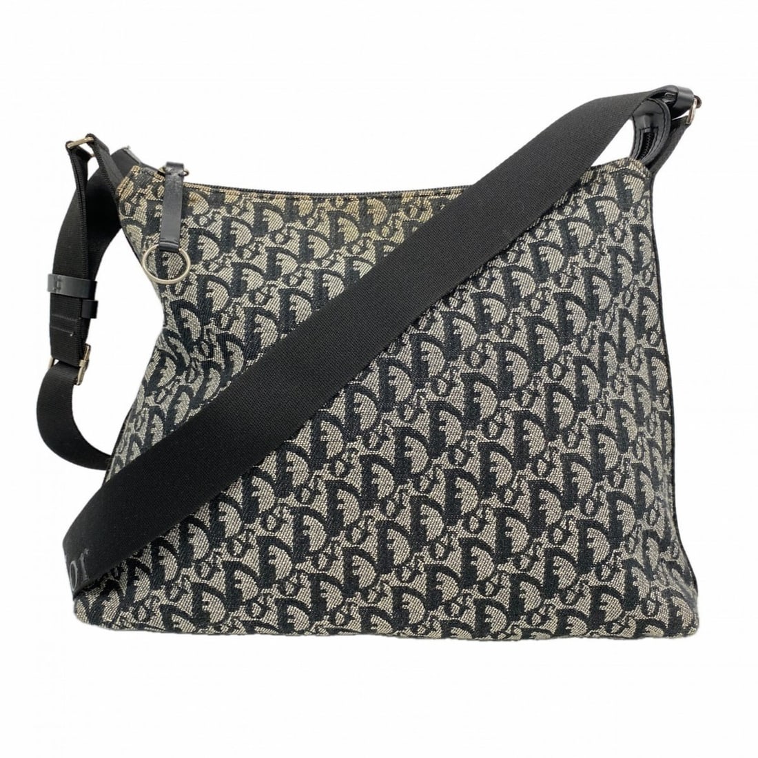 Christian Dior Trotter Canvas Shoulder Bag, Black, Women's: --- Catalog ---Category: SizeSize (HxWxD): 27cm x 34cm x 10cm / 10.62'' x 13.38'' x 3.93''Category: DesignType: Shoulder bagColor: BlackGender: WomenMaterial: Canvas Hardware Color: SilverCategory: Ge