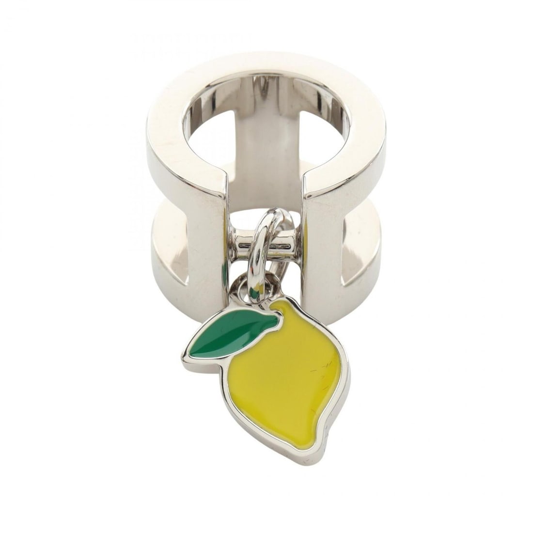 Hermes Twilly Ring Mini H Citron Scarf Muffler Accessory Metal Women's Silver/Yellow: --- Catalog ---Category: DesignType: Scarf ringColor: Silver, YellowGender: WomenMaterial: Metal Category: GeneralBrand: HermesCategory: Physical PropertiesSize (HxWxD): 2.3cm x 1.5cm / 0.9'' x 0.59''