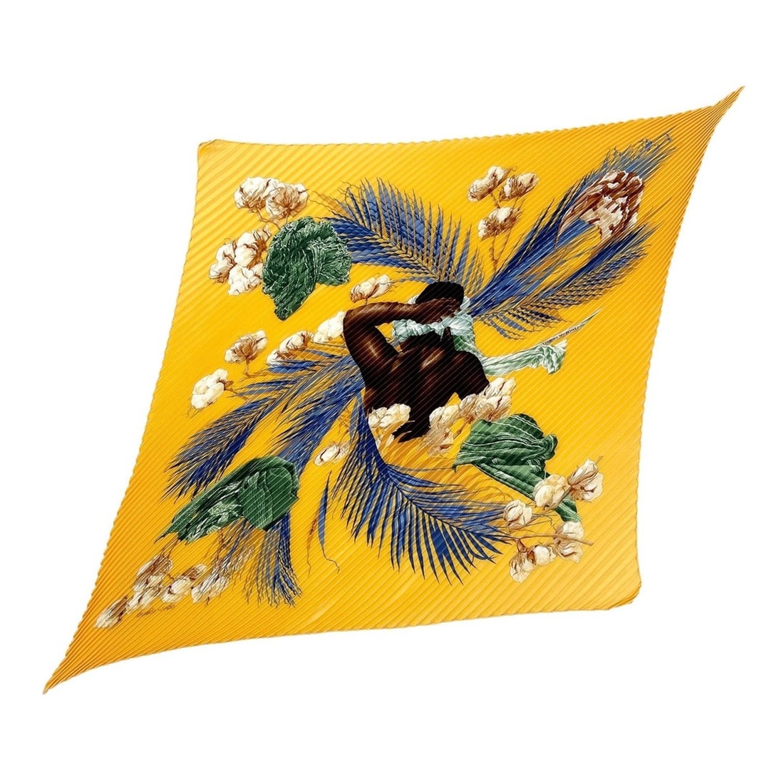 HERMES Carre 90 Pleated Scarf/Muffler TURBANS DES REINES (Queen's Turban) Silk Women's: --- Catalog ---Category: SizeSize (LxW): 17.5cm x 1.27m / 6.88'' x 50''Category: DesignType: ScarfColor: OrangeGender: WomenMaterial: Silk Category: GeneralBrand: Hermes--- Item List ---Section: Condi