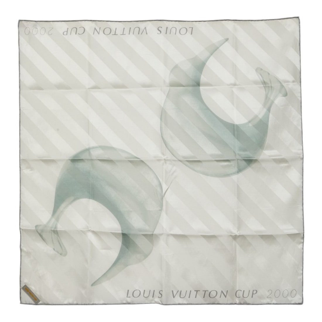 Louis Vuitton Cup 2000 Scarf/Muffler, White/Silver, Silk/Cotton, Women's.: --- Catalog ---Category: SizeSize (LxW): 57cm x 56cm / 22.44'' x 22.04''Category: DesignType: ScarfColor: WhiteGender: WomenMaterial: Silk , Cotton Category: GeneralBrand: Louis Vuitton--- Item List -