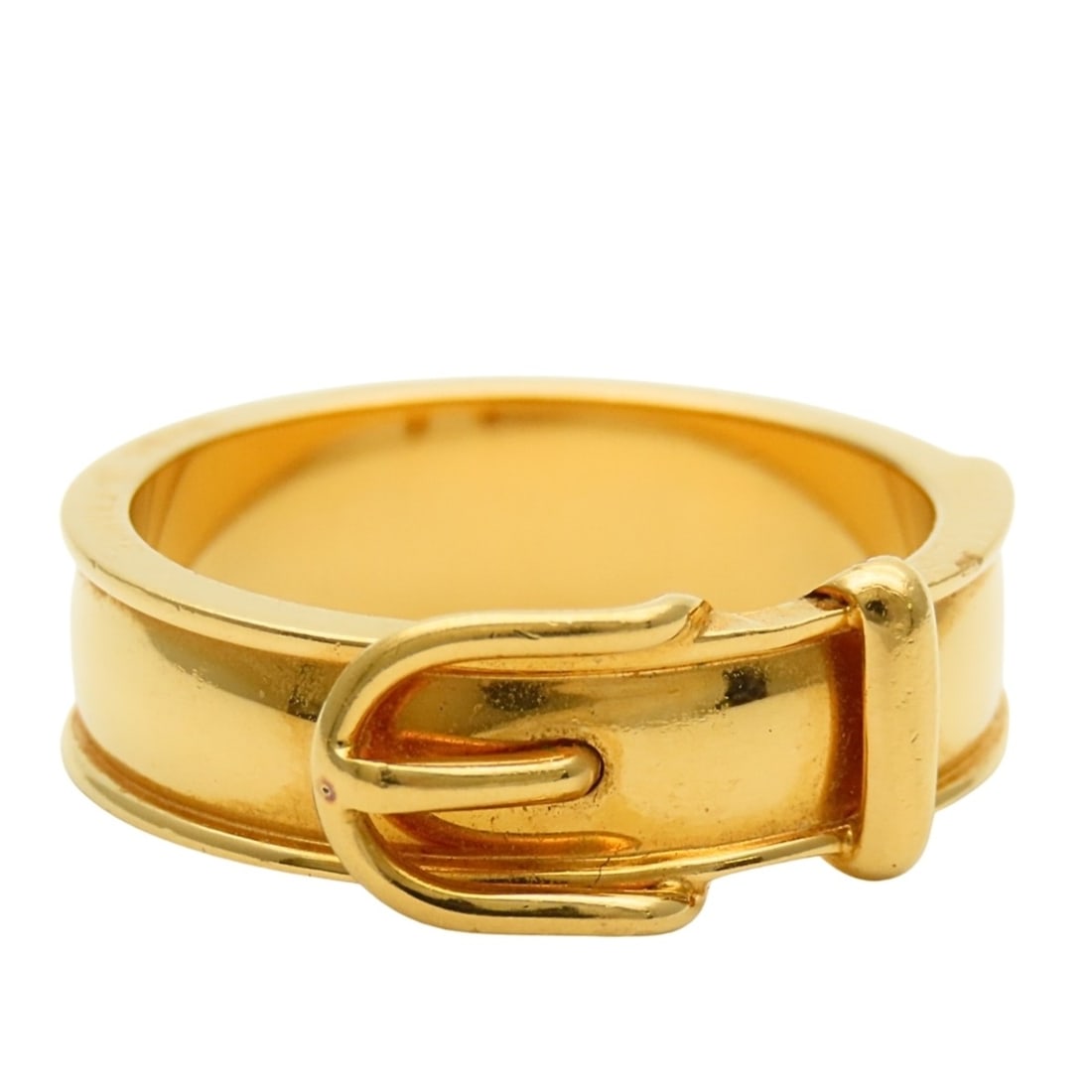 Hermes Scarf Ring, Belt Motif, Metal, GP, Women's (1 of 8)
