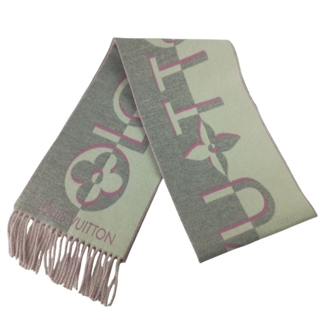 LOUIS VUITTON Louis Vuitton Stole/Scarf Duo Infinity M93281 Rose Wool Cashmere Men's Women's (1 of 5)